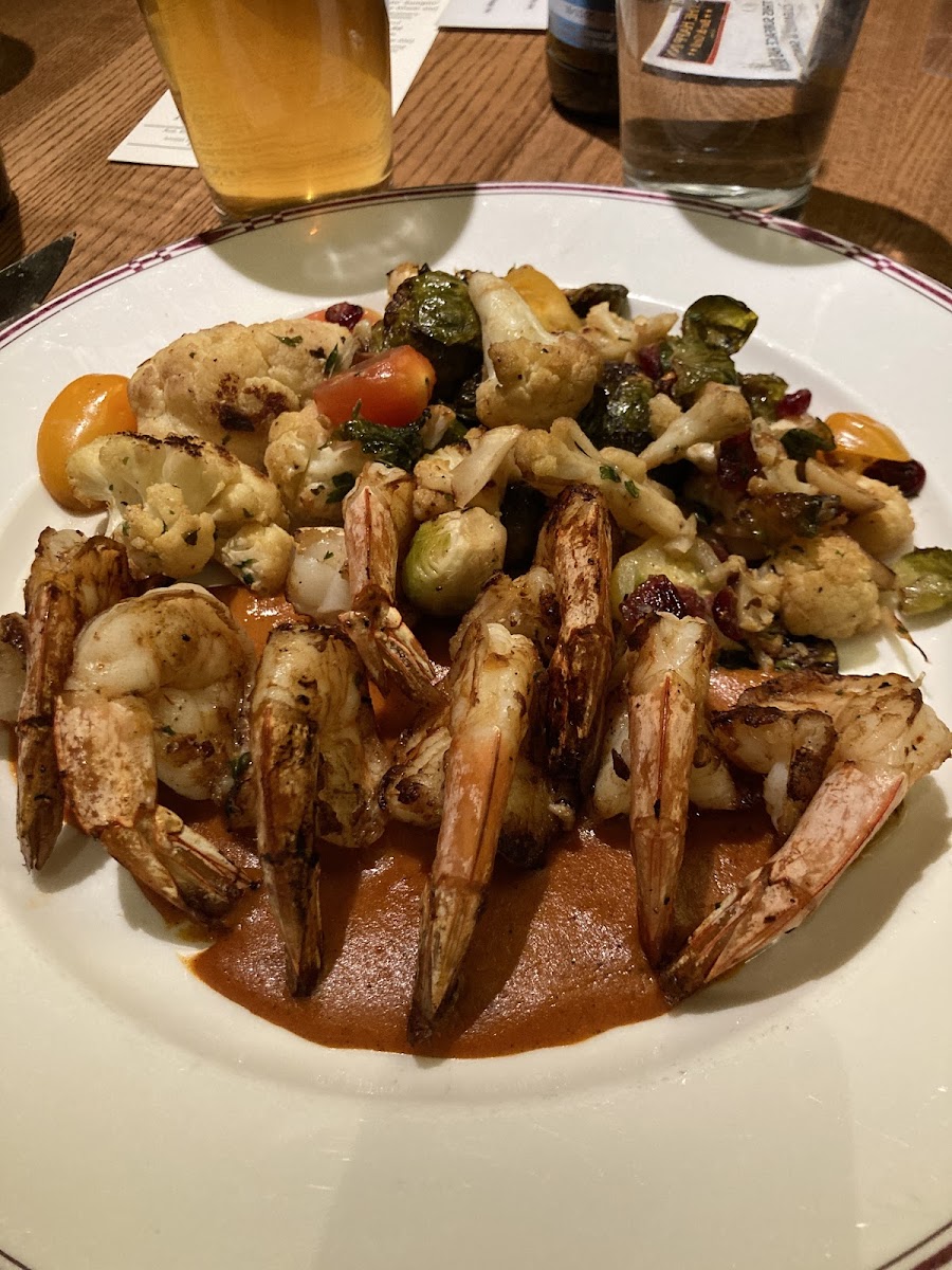 Shrimp with veggies