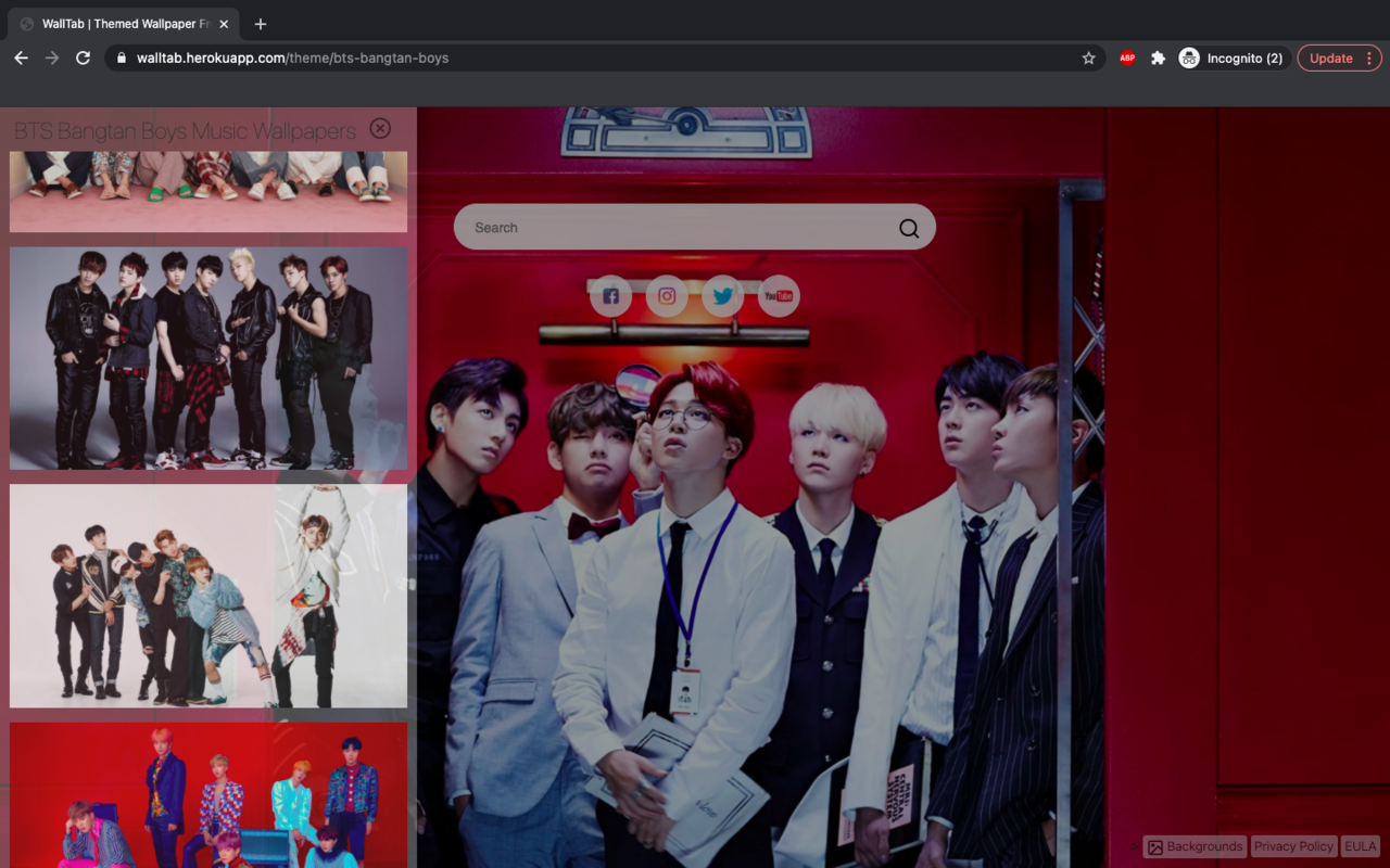 BTS Bangtan Music HD wallpapers New Tab Preview image 0