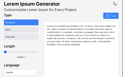 Lorem Ipsum Lokalisierungs-Generator