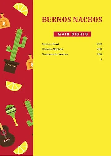 Buenos Nachos menu 