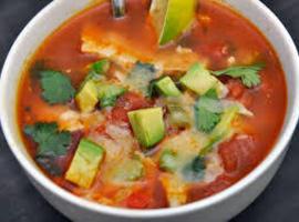 Tortilla soup is a delicious comforting dish. You can add your own sides, and just enjoy.