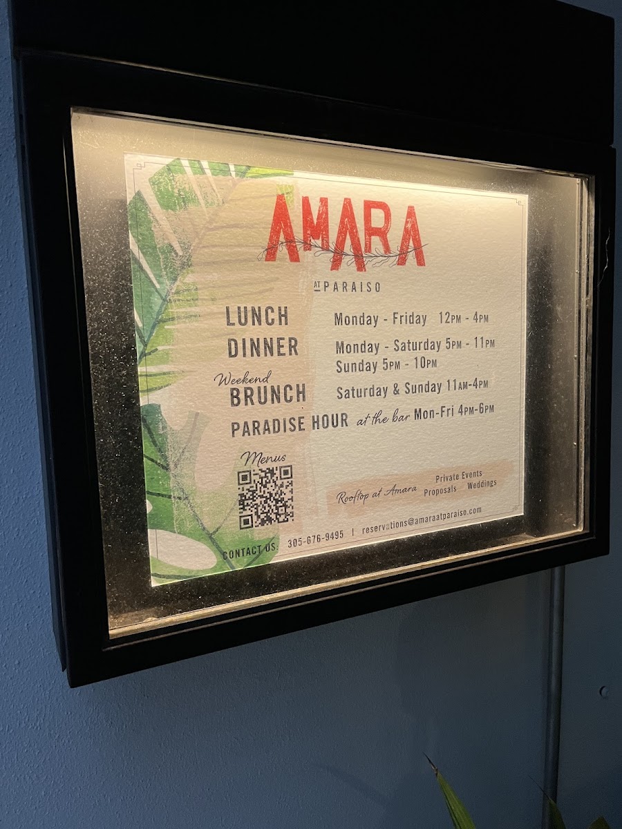 Gluten-Free at Amara at Paraiso