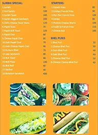 Surbi Snacks menu 3