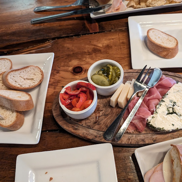 Charcuterie board with GF bread