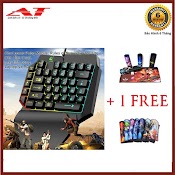 Bàn Phím Bán Cơ 1 Tay Free Wolf K15 Gaming Bàn Phím Cho Pubg Ow Lol 35 Kèm Lót Chuột Siêu Lớn