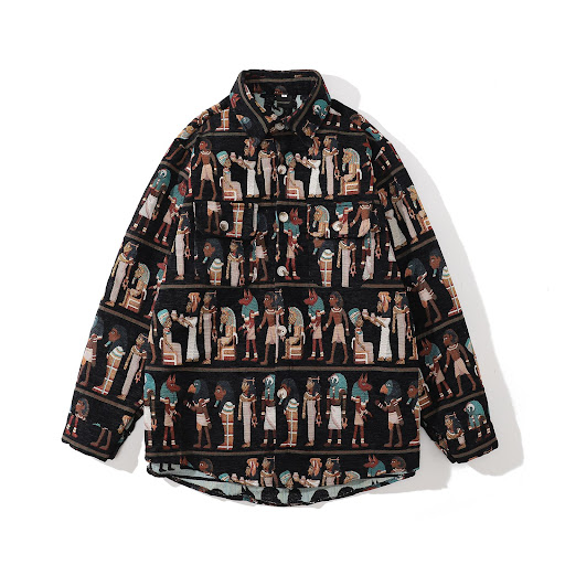 Title 6, Mens Printed Padded Woolen Long-sleeved Shirt ...
