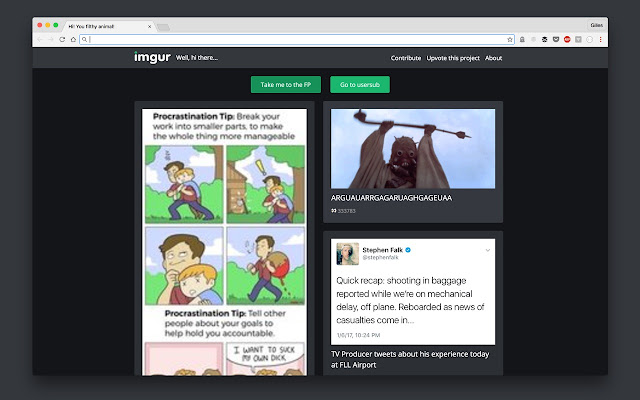Imgur Chrome Extension screenshot