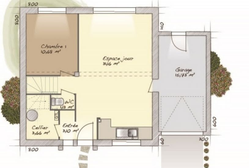  Vente Terrain + Maison - Terrain : 540m² - Maison : 98m² à Leudeville (91630) 