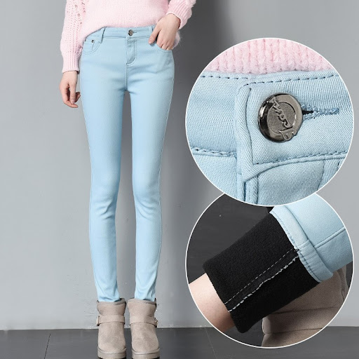 Title 25, Thick pencil denim outerwear and long plus velv...