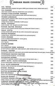 Vinayak Grand menu 4