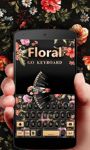 Floral GO Keyboard Theme Emoji