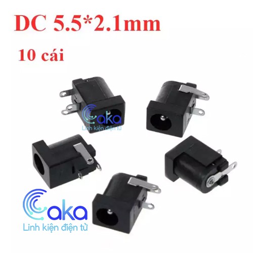 10 Jack Nguồn Dc Cái 5.5*2.1Mm