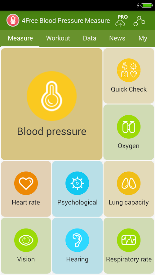 Android application 4Free Blood Pressure Measure screenshort