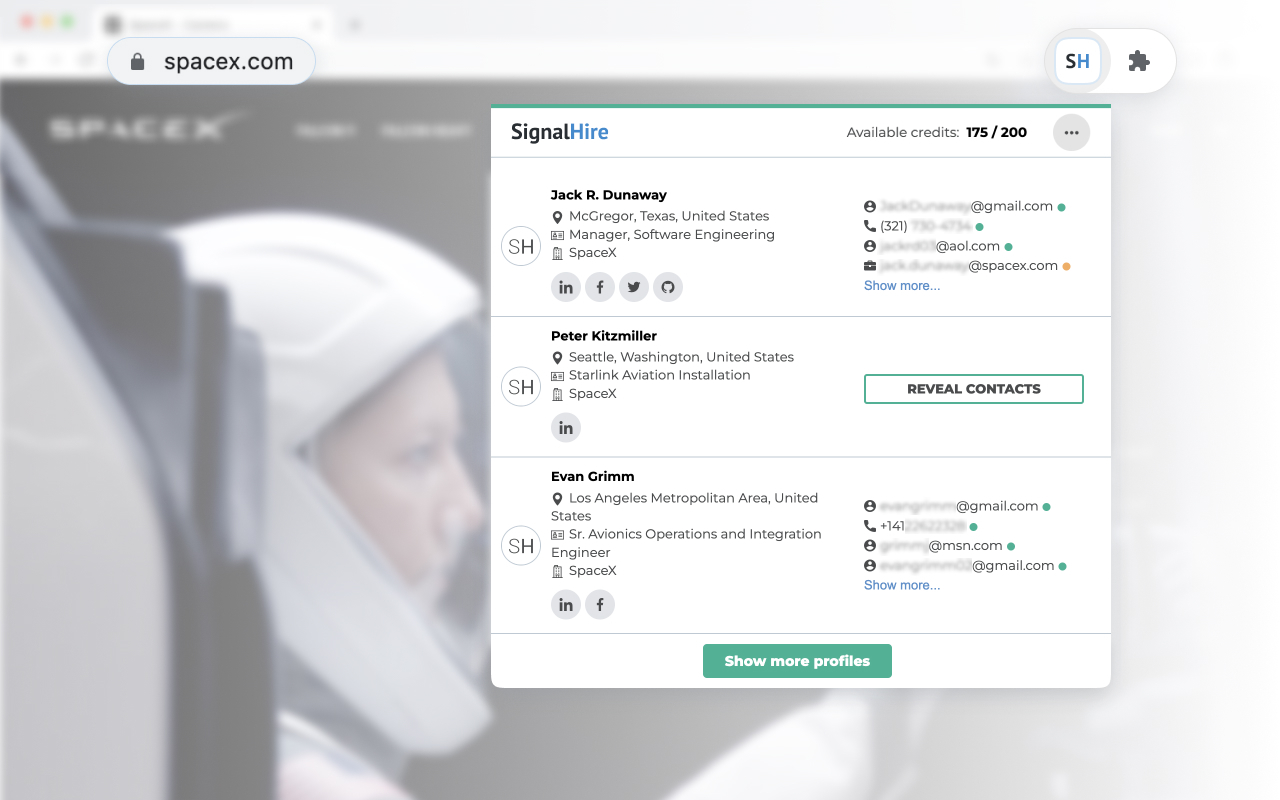 SignalHire - find email or phone number Preview image 12