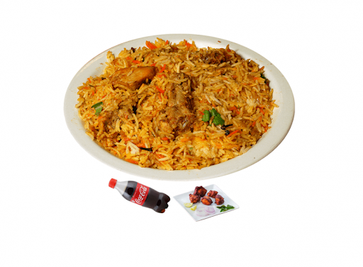 Guntur Chicken Biryani(Jambo)2 Famly Pack+16 Pcs Kabab + 8 Coke 200 Ml