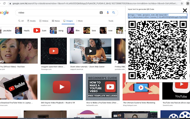 Easy QR Code chrome extension