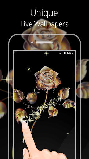 Gold Rose Live wallpaper