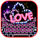 Thème de clavier Neon Love Hearts icon