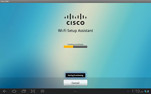 Screenshot Cisco Network Setup Assistant