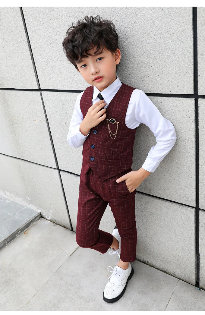 Title 18, Conjunto de colete e duas peças para meninos Ro...