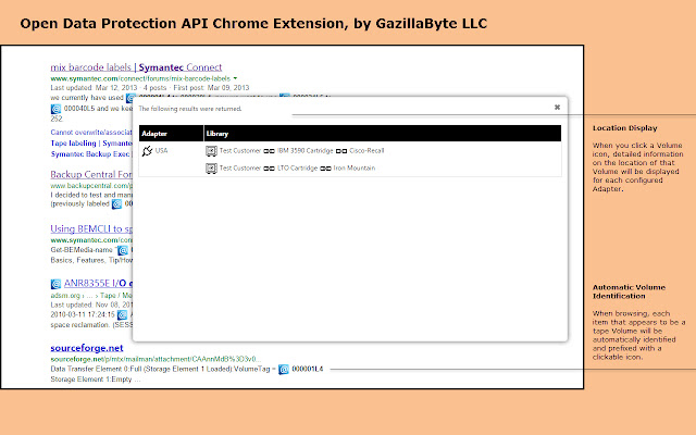 TapeTrack ODPAPI Chrome Extension