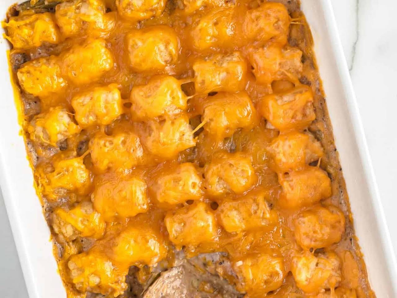 Easy Cheesy Tater Tot Casserole Recipe Suburban Simplicity