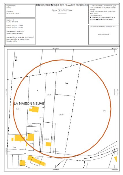 Vente terrain  5709 m² à Méry-sur-Cher (18100), 32 500 €