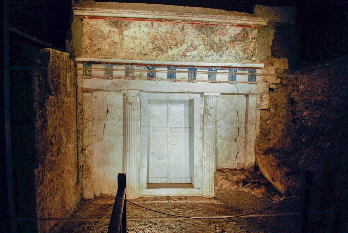 Facade of Philip II of Macedon Tomb, Vergina, Greece