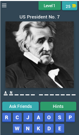Guess the President Screen 1