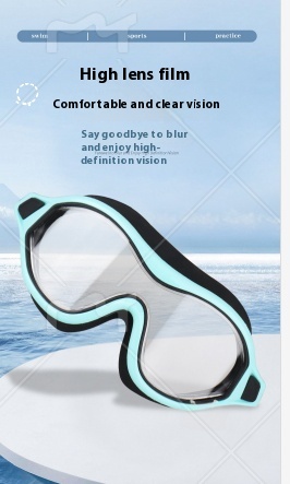 Title 3, One-piece Large-frame Swimming Goggles HD for c...