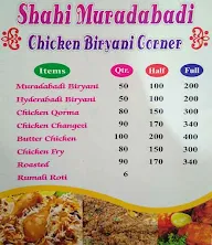 Shahi Muradabadi Chicken Biryani Corner menu 1