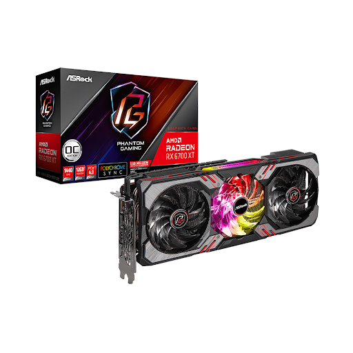 Card màn hình ASROCK RX 6700 XT Phantom Gaming D 12GB OC 12GB GDDR6 (RX6700XT PGD 12GO)