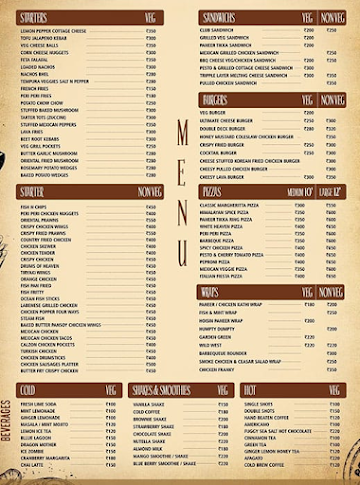 Cafe Young menu 