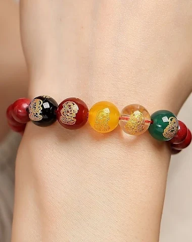 Natuurlijke Cinnaber Armband Vijf G - 0