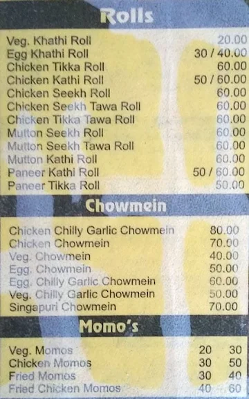 Kurries Aap Ki Khatir menu 