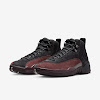 womens air jordan 12 a ma maniére black and burgundy crush