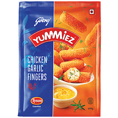 Godrej Yummiez Chicken Fingers - Garlic - 400 gm