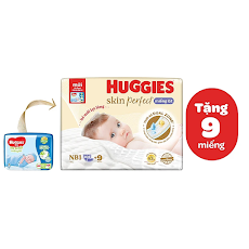 Miếng lót sơ sinh Huggies Skin Perfect Newborn NB1 108 miếng + Tặng 9 miếng NB1