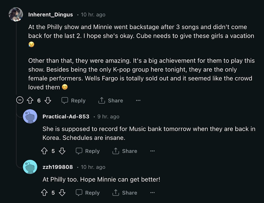 (G)I-DLE's Agency Clarifies Why Minnie Left Mid-Performance At 