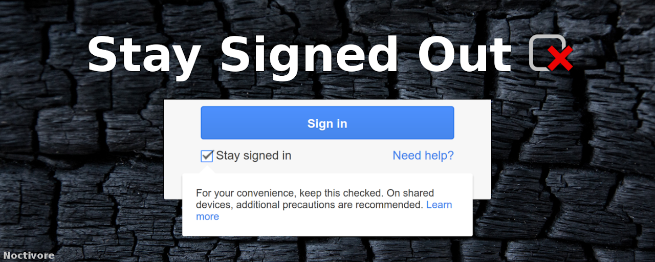 Stay Signed Out Preview image 2