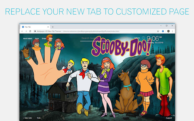 Scooby Doo Wallpapers New Tab - freeaddon.com logo