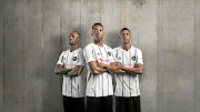 Orlando Pirates players Linda Mntambo, Happy Jele and Vincent Pule in new gear.