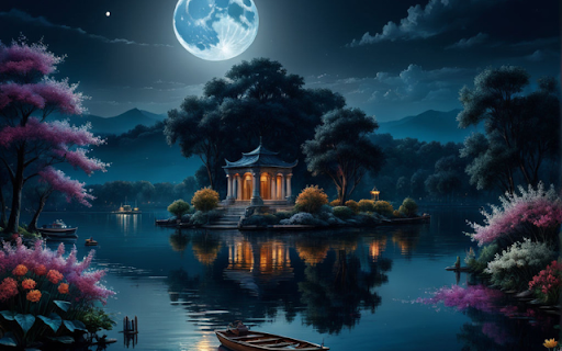 Celestial Moonlit Lake Preview 1