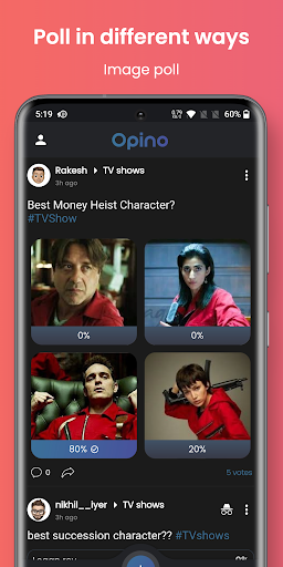 Screenshot Opino - Social App for Polls