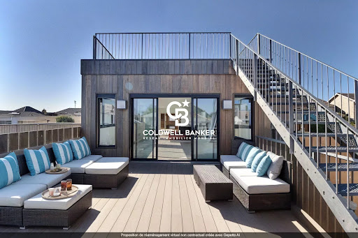 Apartment purchase in Andernos-les-Bains (33510) - Neighborhood Sud Ouest - Modern terrace with outdoor lounge and stairs