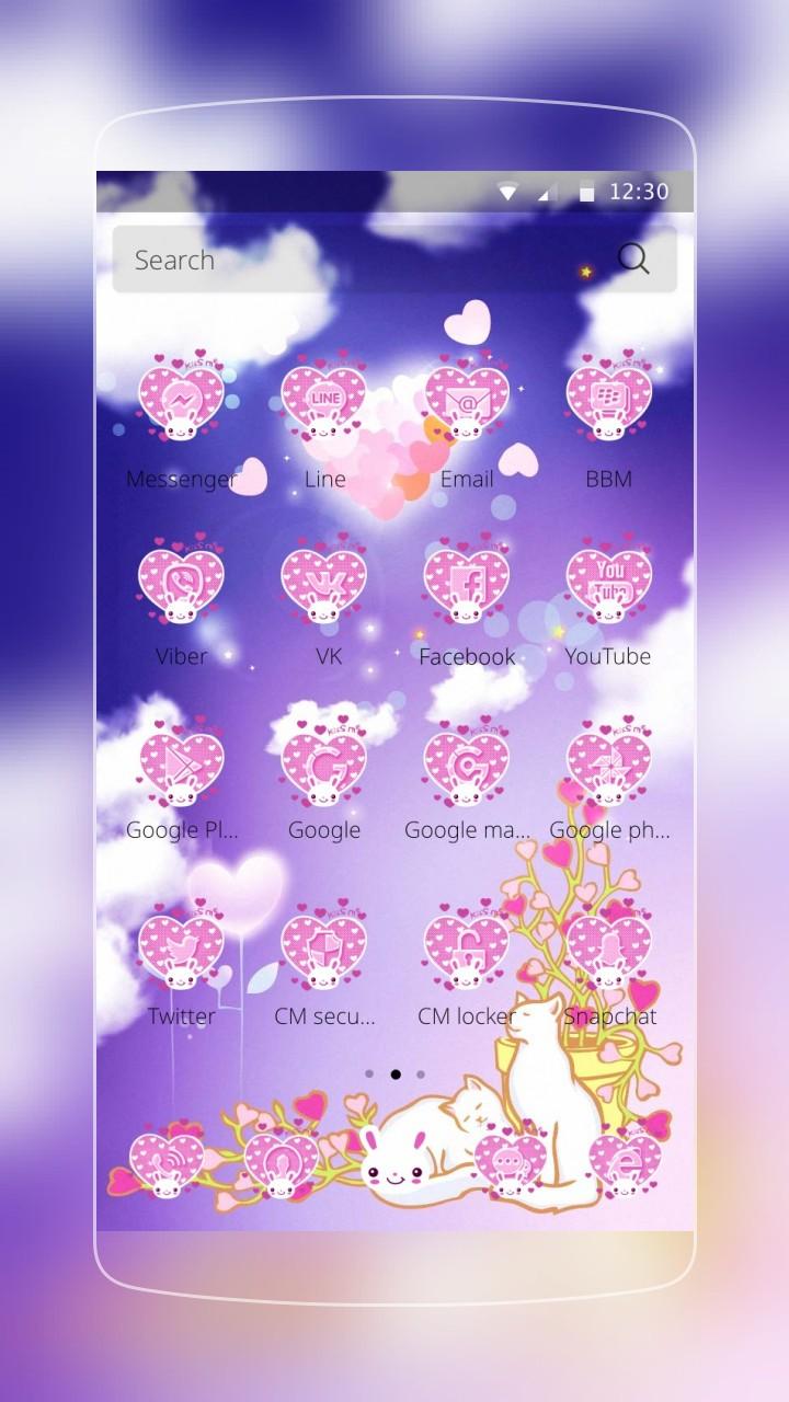 Pink Kitty Rabbit Love Screen 2