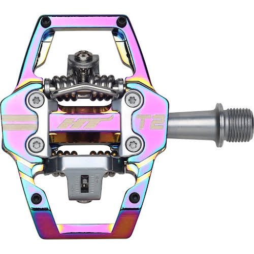 HT Pedals T2 Clipless Platform Pedals - Oil Slick