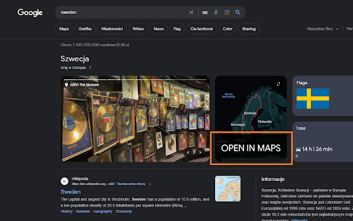 Re-introduce google maps links to search page