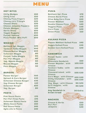 Baithack menu 