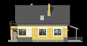 Iza bez garażu B - Elewacja prawa